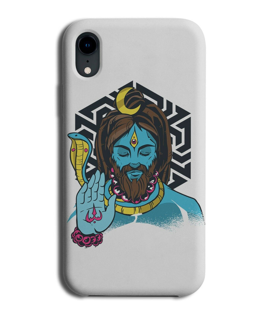 Lord Shiva Phone Case Cover Hindu God Blue Design Picture Indian India J584