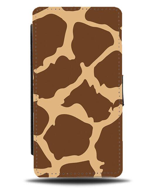 Cartoon Giraffe Skin Print Flip Wallet Case Pattern Shapes Giraffes Design E598