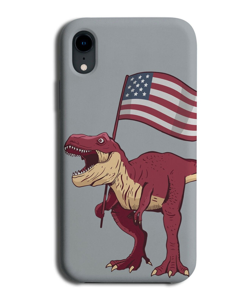 Dinosaur Holding American Flag Phone Cover Case USA America Patriotic J227