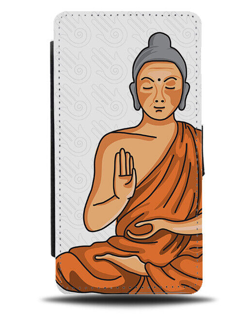 Gautama Buddha Cartoon Statue Flip Wallet Case Buddist Indian India Hindu J570
