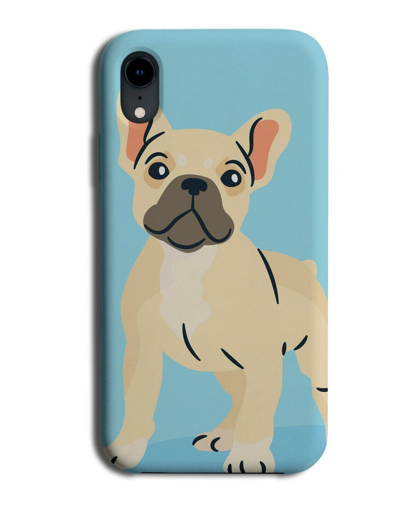 Animated French Bulldog Phone Case Cover Novelty Stylish Artistic Drawing J411