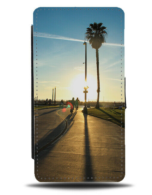 Venice Beach Path Picture Flip Wallet Case Sunset Sunrise Real Life Photo G922