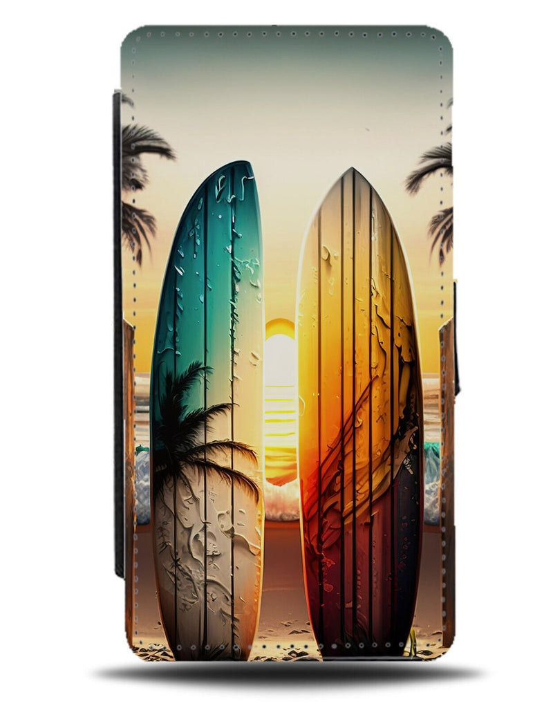 Surfing Picture Flip Wallet Case Surfboards Stylish Photograph Beach Water BB45