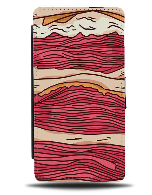 Meat Sandwich Design Flip Wallet Case Salami Meats Food Filling K937