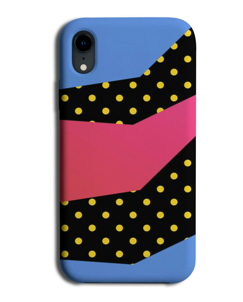 Neon 80s Polka Dot Print Phone Case Cover Red Blue Shapes Eighties B592