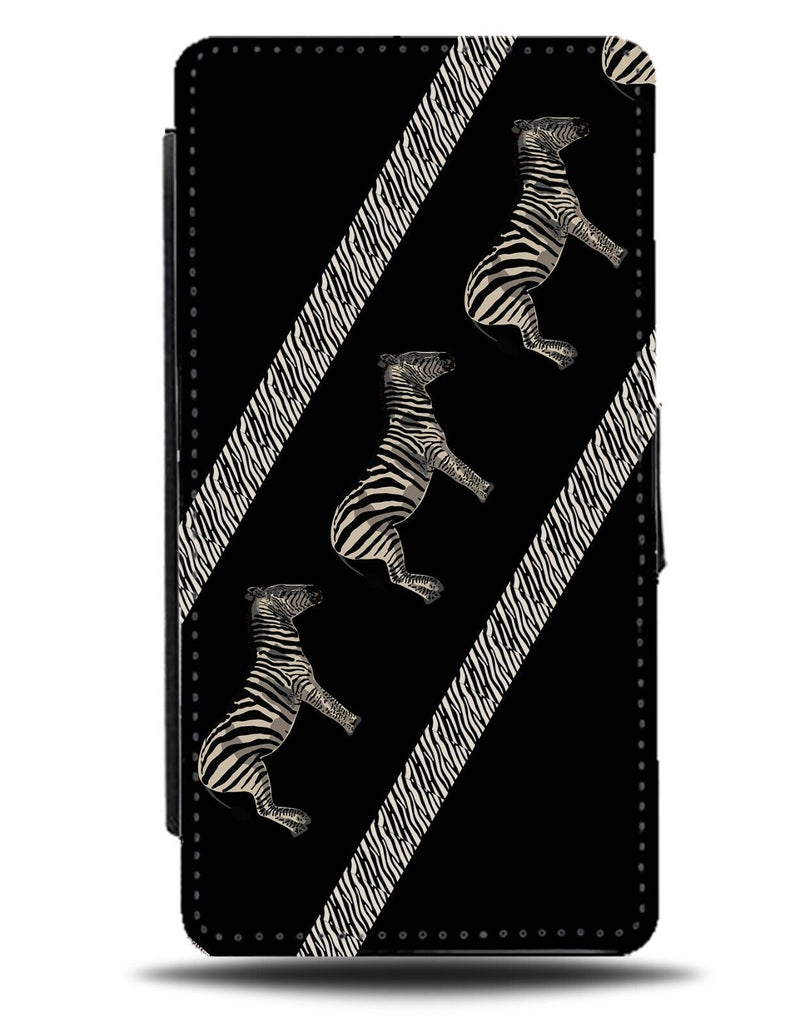 African Zebra Flip Wallet Case Zebras Safari Zoo Africa Zoo Style Themed AG38