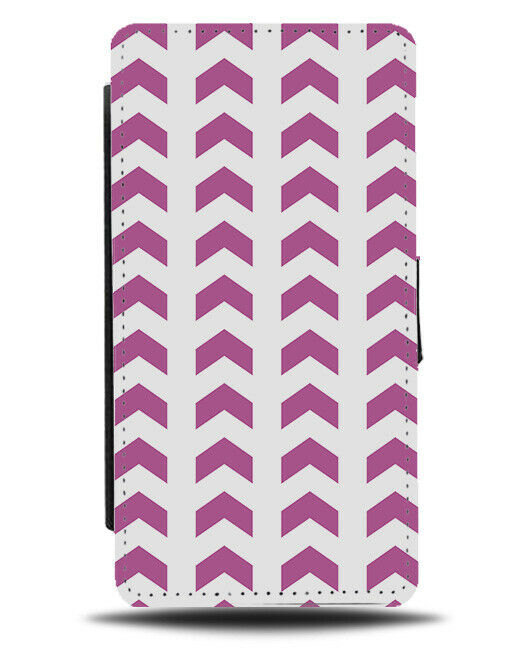 Dark Lilac Purple Arrows Pattern Flip Wallet Case Arrow Design Shapes G520