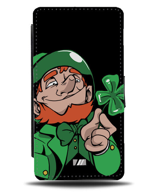 Ginger Irish Man Cartoon Flip Wallet Case Leprechaun Cartoon Design J600