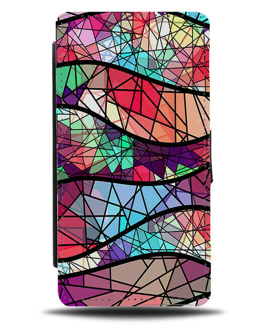 Traditional Church Stained Glass Window Pattern Flip Wallet Case Stain L017