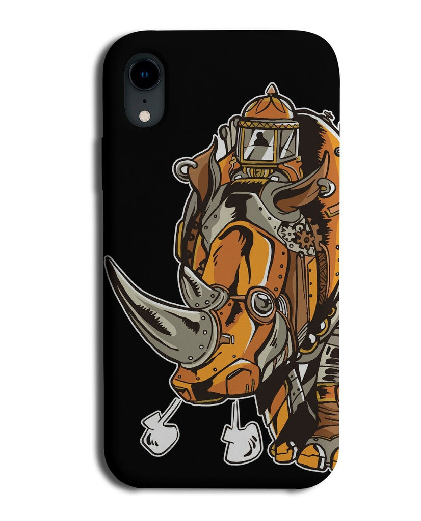 Steampunk Rhino Phone Case Cover Steam Punk Theme Style Animal Rhinos K959