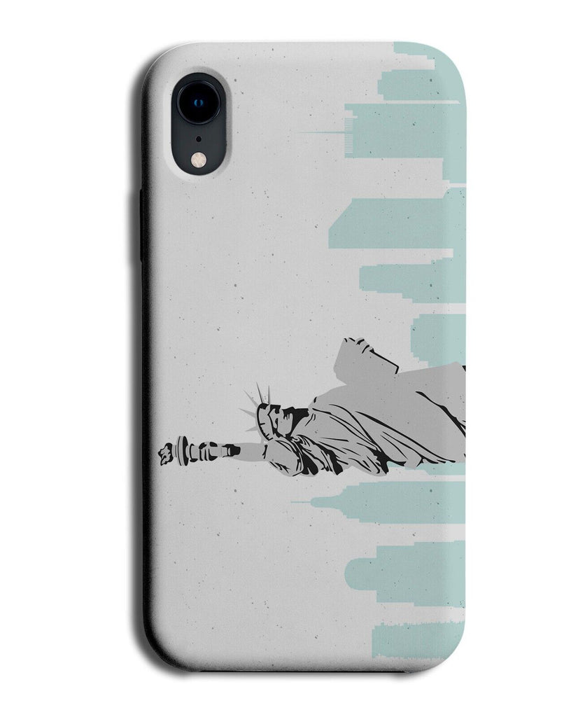 Statue Of Liberty Phone Case Cover American America Black and White Woman Q129
