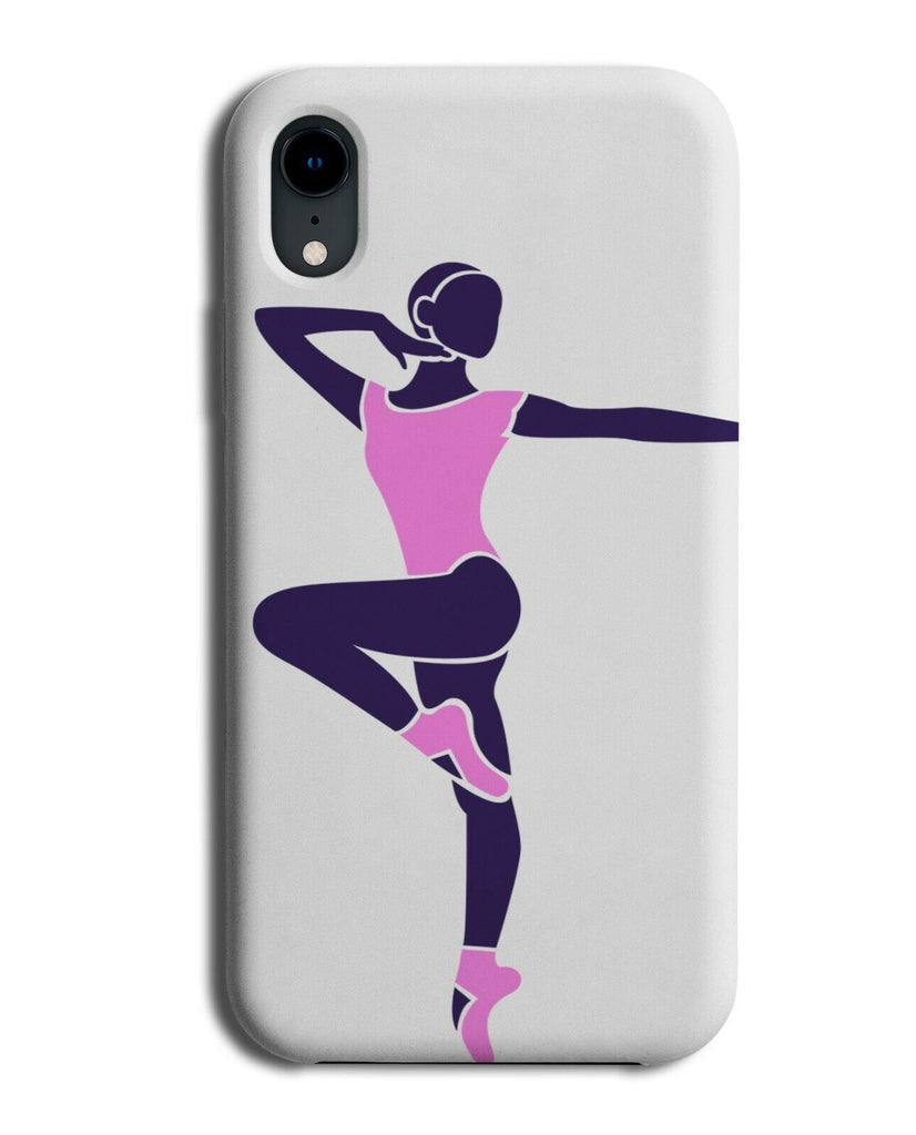 Pink 80s Ballet Dancer Outfit Phone Case Cover Ballerina Pink and Navy Blue J005