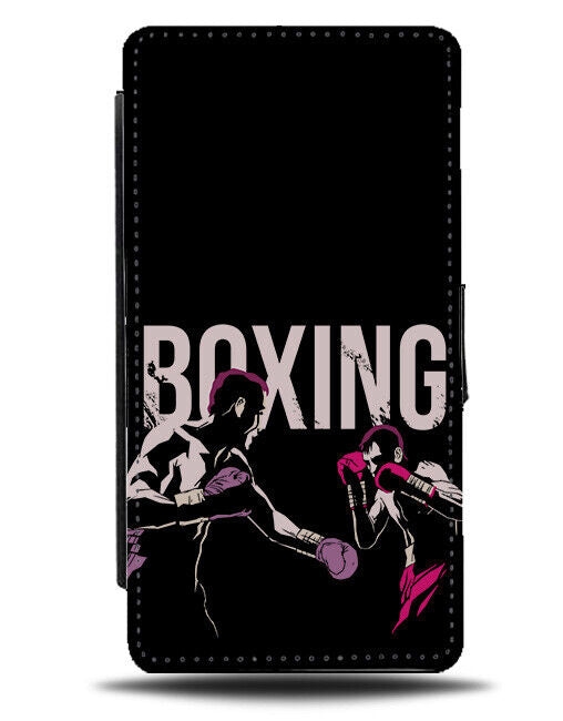 Black Boxing Cartoon Design Phone Cover Case Boxer Fighting Artwork Print J056