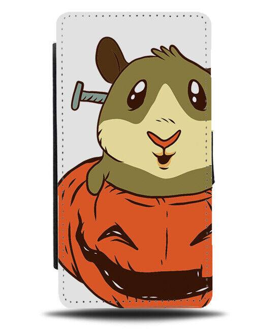 Halloween Hamster Flip Wallet Case Pumpkin Funny Spooky Scary Pet Pets J488