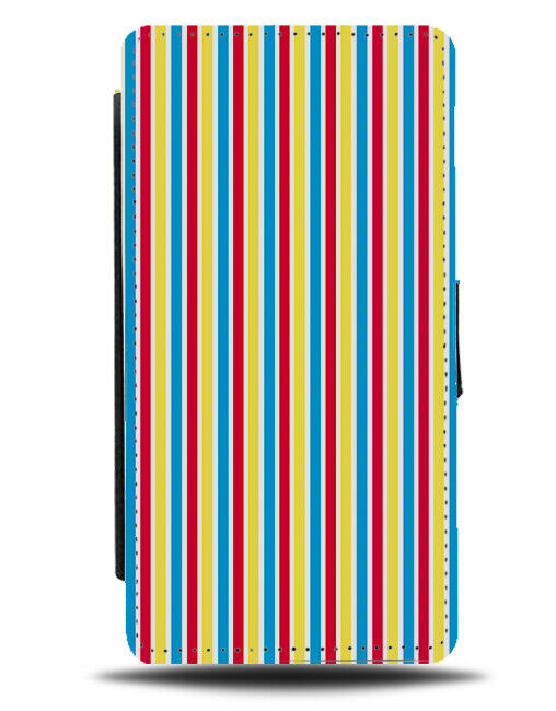 Colourful Kids Patterned Flip Wallet Case Pattern Stripes Striped Lines G270