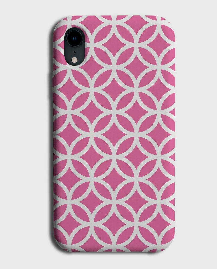 Dark Pink Geometric Shapes Phone Case Cover Pattern Mosaic Shape Circles G487