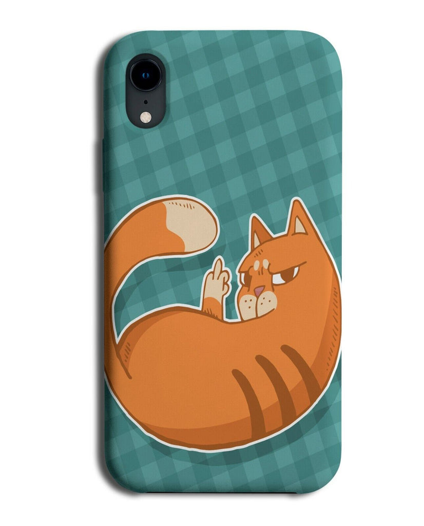 Angry Cat Swearing Phone Case Cover Ginger Kitten Cartoon Funny Rude E657
