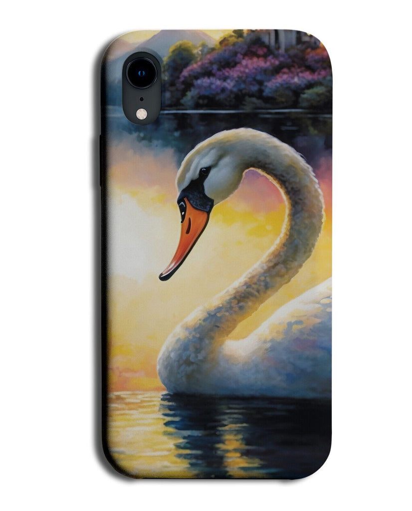 Swan Watercolour Painting Print Phone Case Cover Oil Painting Water Colour BC64