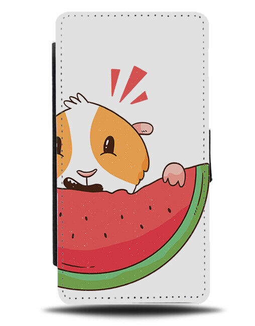 Hamster Eating Watermelon Flip Wallet Case Cartoon Hamsters Watermelons J490