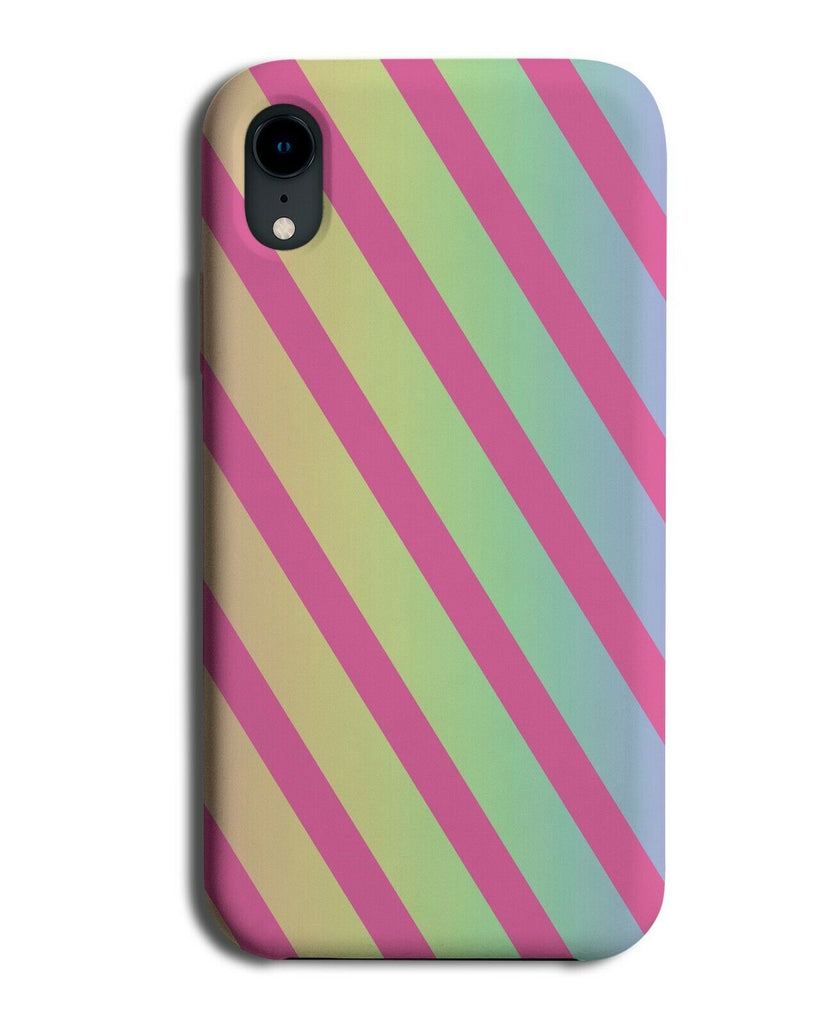 Multicoloured Hot Pink Stripes Phone Case Cover Striped Multicolour Grunge I852