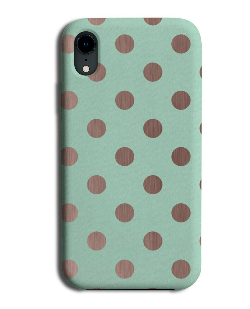 Mint Green and Rose Gold Polka Dot Phone Case Cover Dots Dotted Golden i457