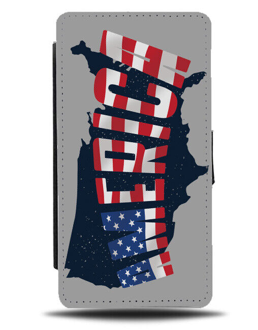 America Flag Country Map Shape Flip Wallet Case American Colours Atlas K369