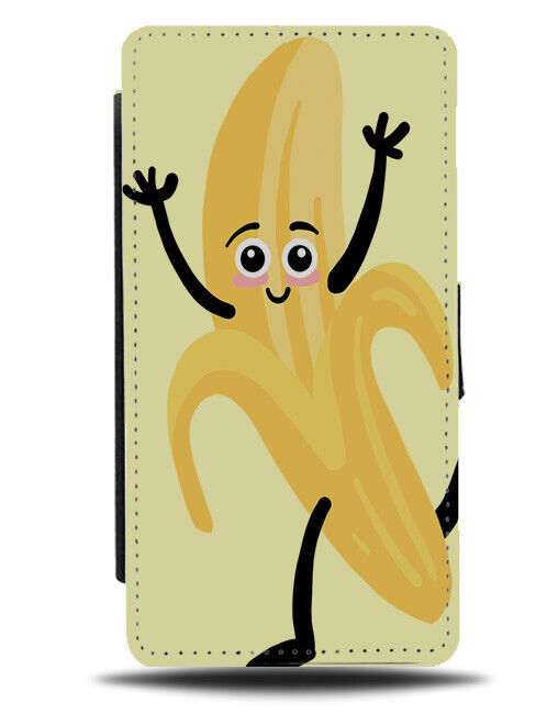 Funny Banana Stick Arms Flip Wallet Case Cartoon Fruit Bananas Kids Childs J006