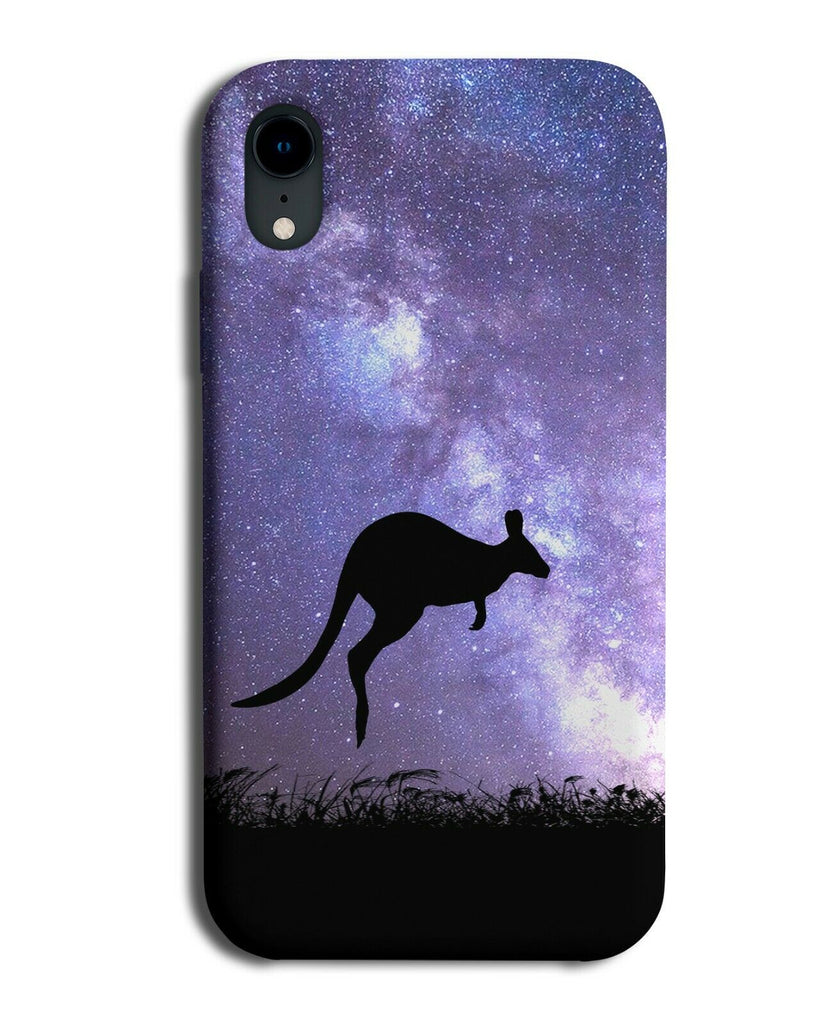 Kangaroo Silhouette Phone Case Cover Kangaroos Galaxy Moon Universe i212
