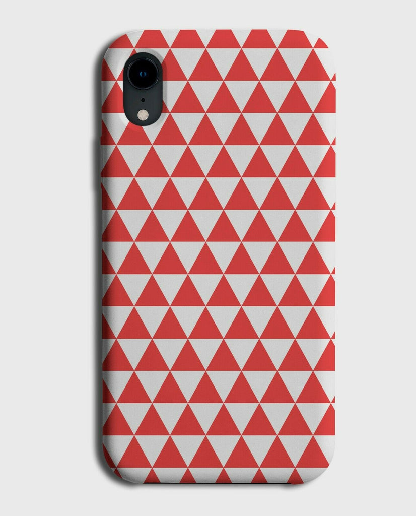 Red and White Geometric Chequered Phone Case Cover Shapes Pattern G545