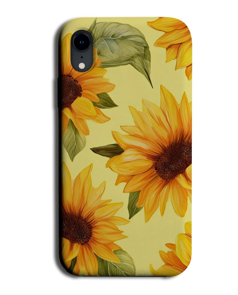 Yellow Sunflower Petals Phone Case Cover Sunflowers Petal Bud Summer Colour CV12