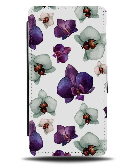 Falling Flower Petals Flip Wallet Case Petal White Purple Anemone Anemones H021
