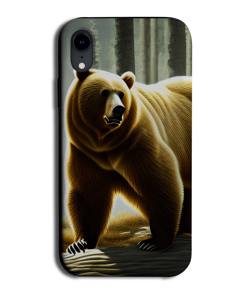 Airbrush Brown Bear Phone Case Cover Grizzly Bears Watercolour American Q902A