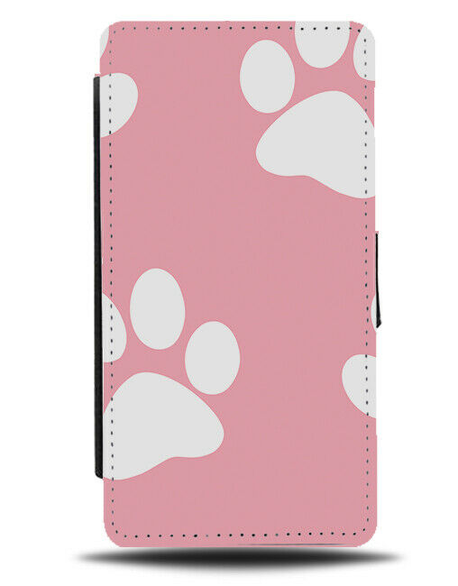 Pink Large Cat Paw Print Flip Wallet Case Prints Cats Marks Symbol Design E998