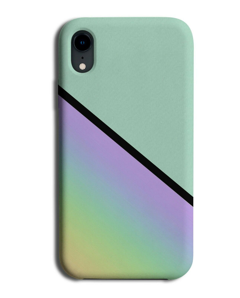 Mint Green and Rainbow Phone Case Cover Light Pastel Pale Green Colourful i416