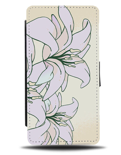 Lily Animation Flip Wallet Case Illustration Cartoon Image Lillies Lilies K890
