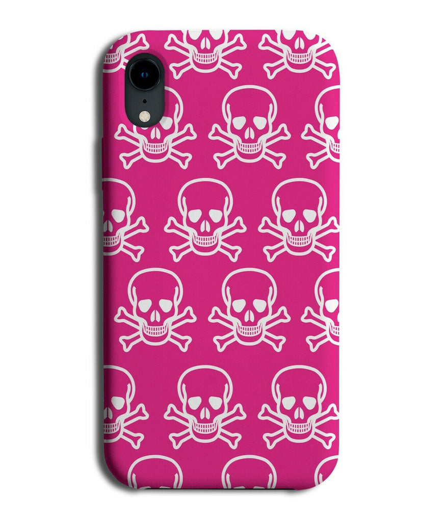 Dark Pink Skulls Phone Case Cover Punk Princess Girls Gothic Rocker B891