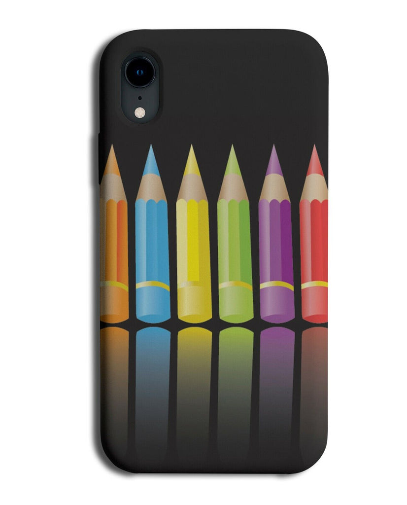 Colourful Pencils Phone Case Cover Pencil Stationary Little Cute Rainbow K193