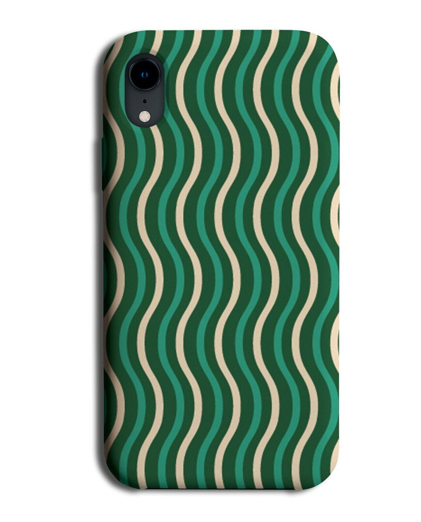 Green and Cream Wavy Lines Phone Case Cover Waves Wave Squiggles E642