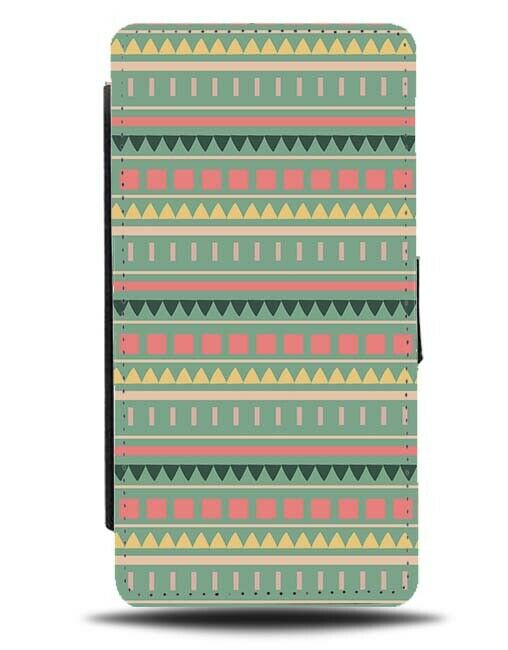 Colourful Traditional Tribal Pattern Flip Wallet Case Shapes Morocco F507
