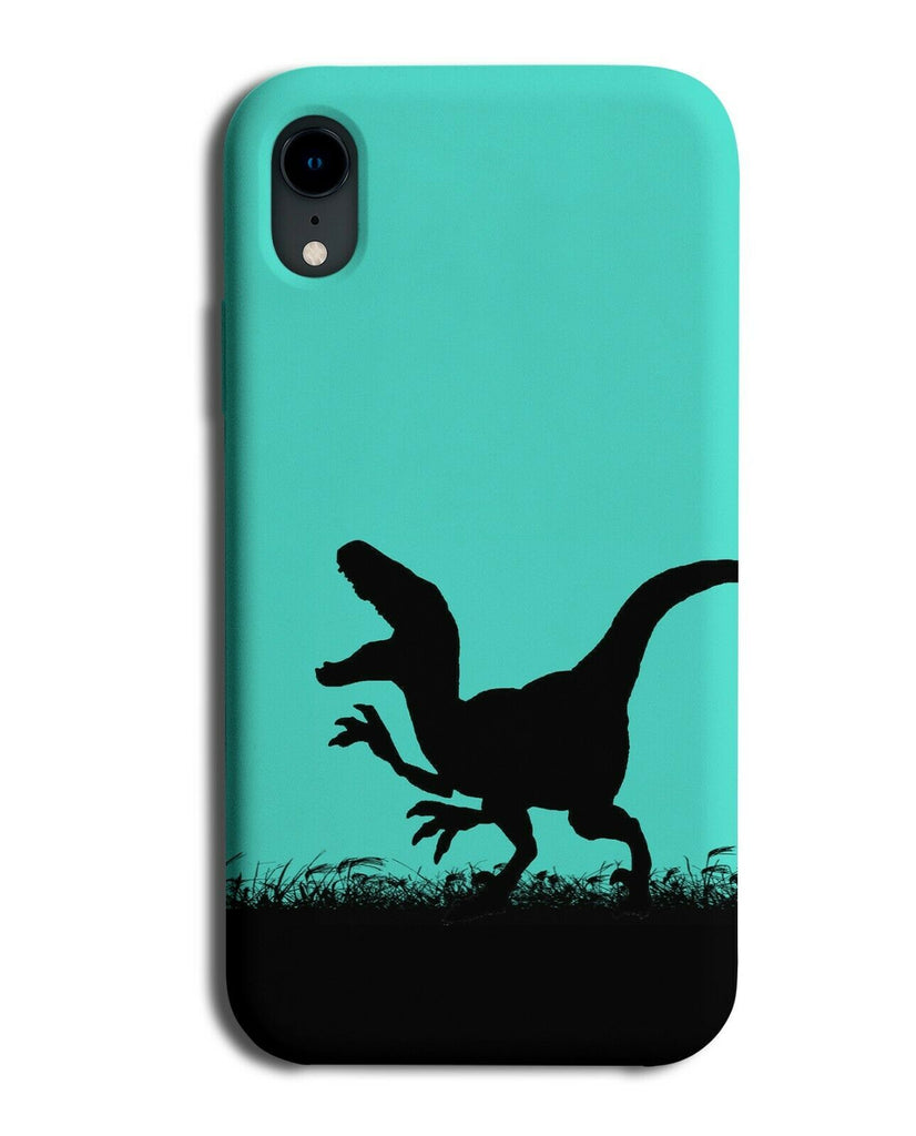 Dinosaur Silhouette Phone Case Cover Dinosaurs Turquoise Green i267