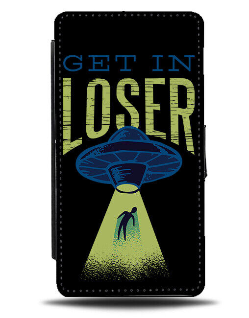 Funny Human Abducted By Alien Flip Wallet Case Loser Losers Gift Present i957