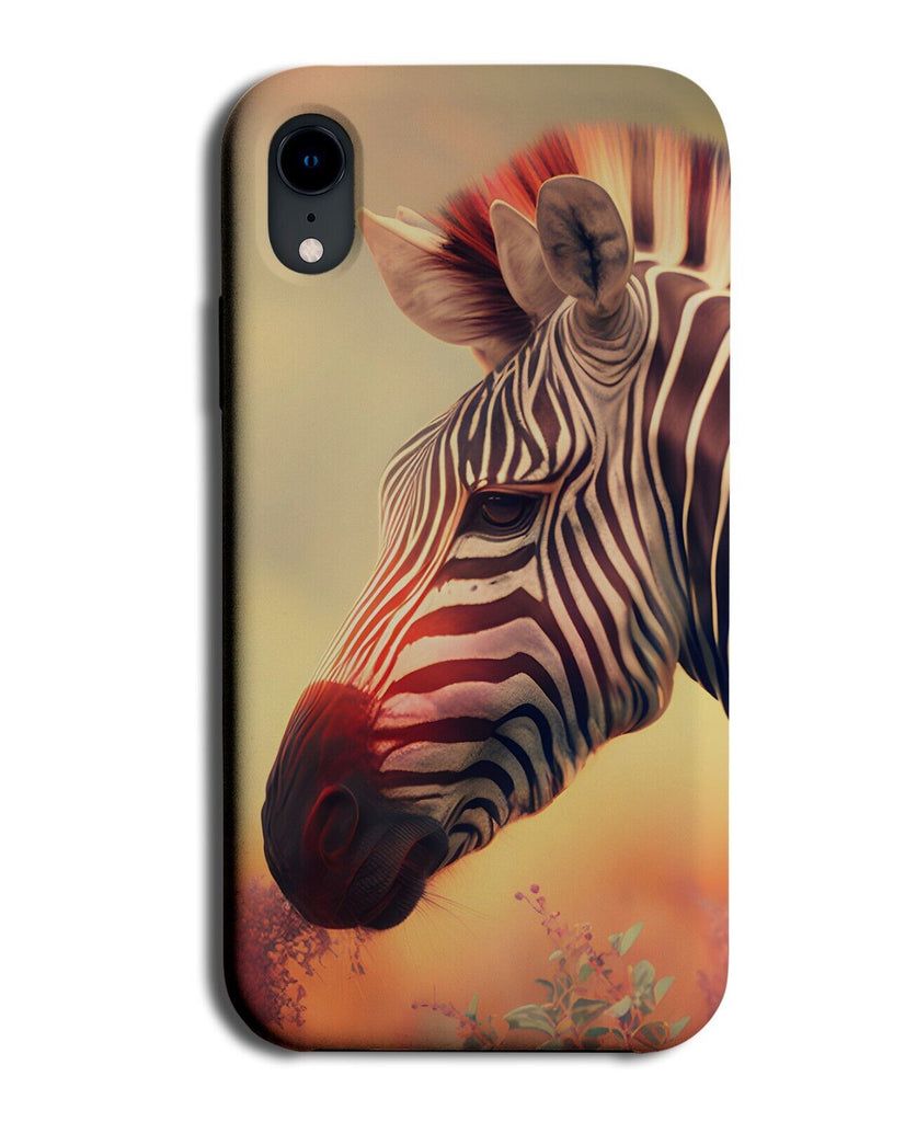 Zebra in Africa Phone Case Cover Sun Zebras African Plains Wildlife Photo CW95