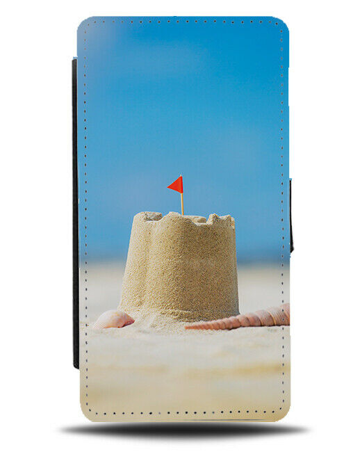 Sandcastle On Beach Flip Wallet Case Sand Castle Castles Sandy Kids Picture H223