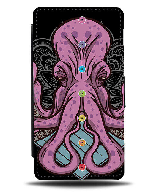Tribal Octopus Design Flip Wallet Case Photo Chakras Spiritual Chakra J859