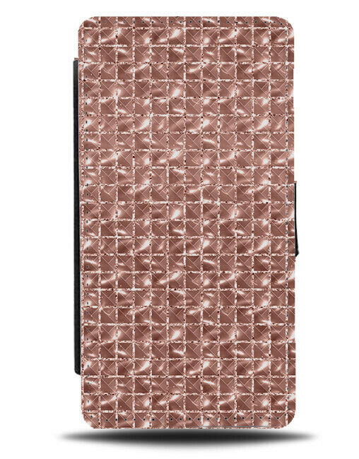 Rose Gold Novelty Patterned Print Flip Wallet Case Pattern Shapes Chequered G599