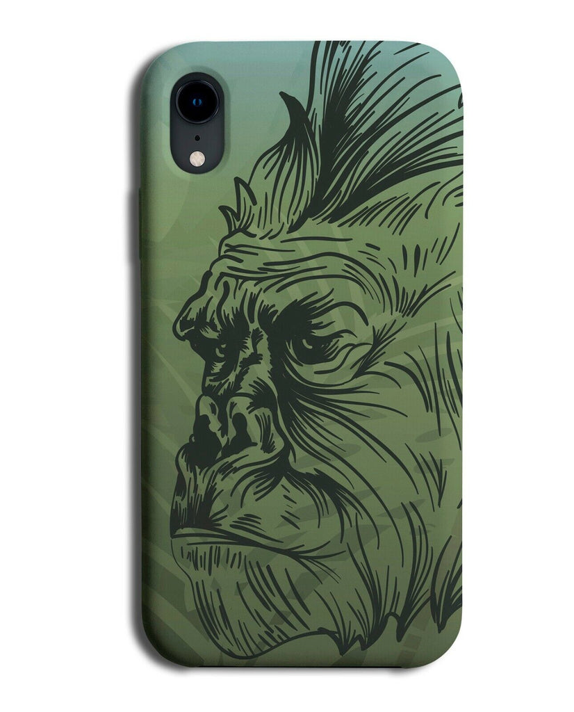 Stylish Gorilla Monkey Face Phone Case Cover Gorillas Monkeys Drawing J806 J808