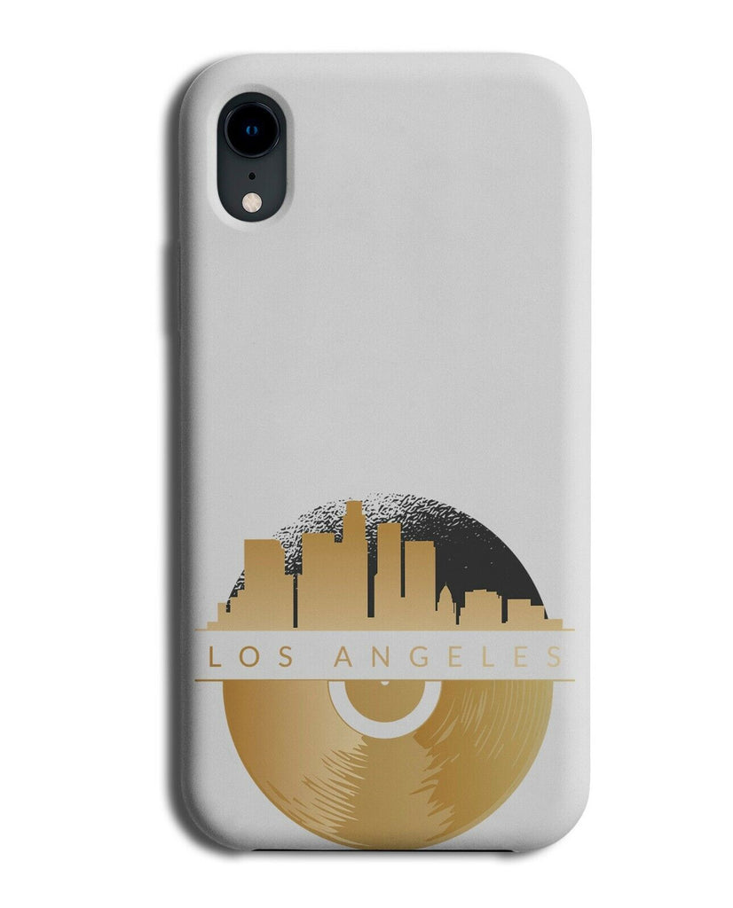 Los Angeles Golden Vintage Record Phone Case Cover Vinyl Gold LA Skyline K440