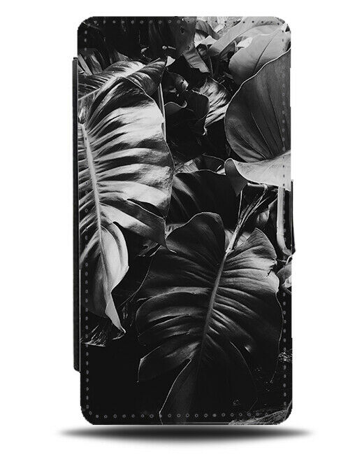 Vintage Black and White Bushes Flip Wallet Case Bush Flowers Floral Jungle G873