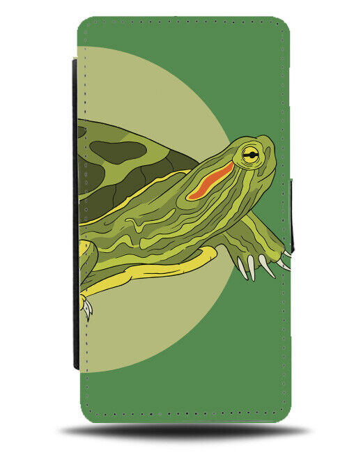Cartoon Turtle Picture Flip Wallet Case Turtles Head Water Reptile Reptiles K229