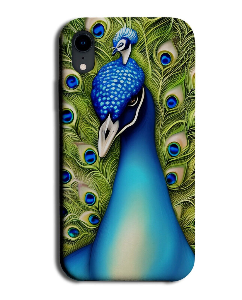 Airbrush Peacocks Face Phone Case Cover Peacock Bird Colours Head Feathers DH12